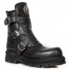 Black Nomada Leather New Rock Comfort-Light Ankle Boots