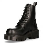 Black New Rock Newmili  Reactor Ankle Boots