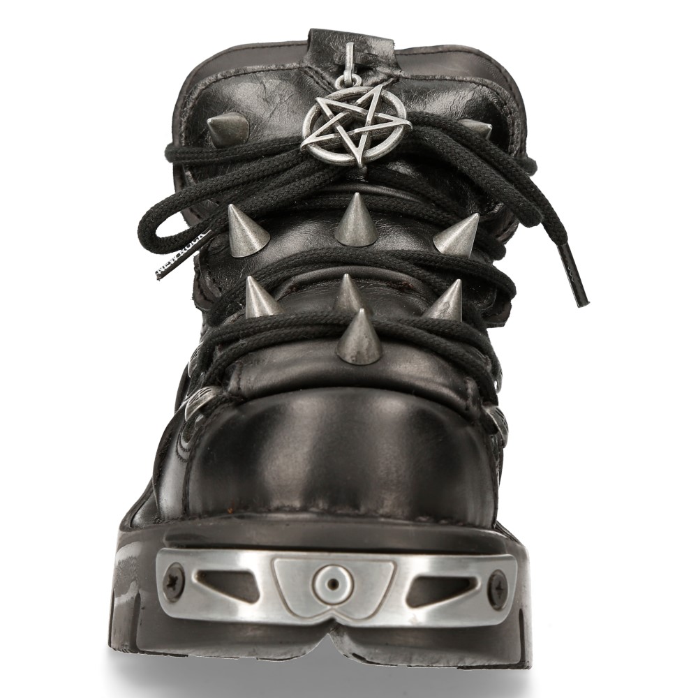 Black New Rock Metallic Shoes M.110-S1 • the dark store™
