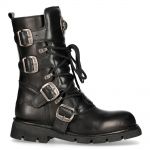 Bottes New Rock Comfort Light en Cuir Itali et Nomada Noirs