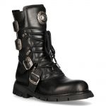 Bottes New Rock Comfort Light en Cuir Itali et Nomada Noirs