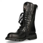 Bottes New Rock Comfort Light en Cuir Itali et Nomada Noirs