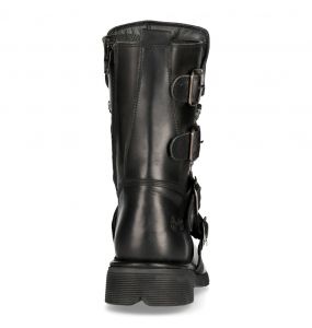 Bottes New Rock Comfort Light en Cuir Itali et Nomada Noirs