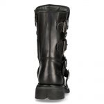 Bottes New Rock Comfort Light en Cuir Itali et Nomada Noirs
