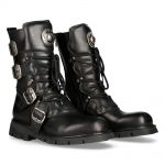 Bottes New Rock Comfort Light en Cuir Itali et Nomada Noirs