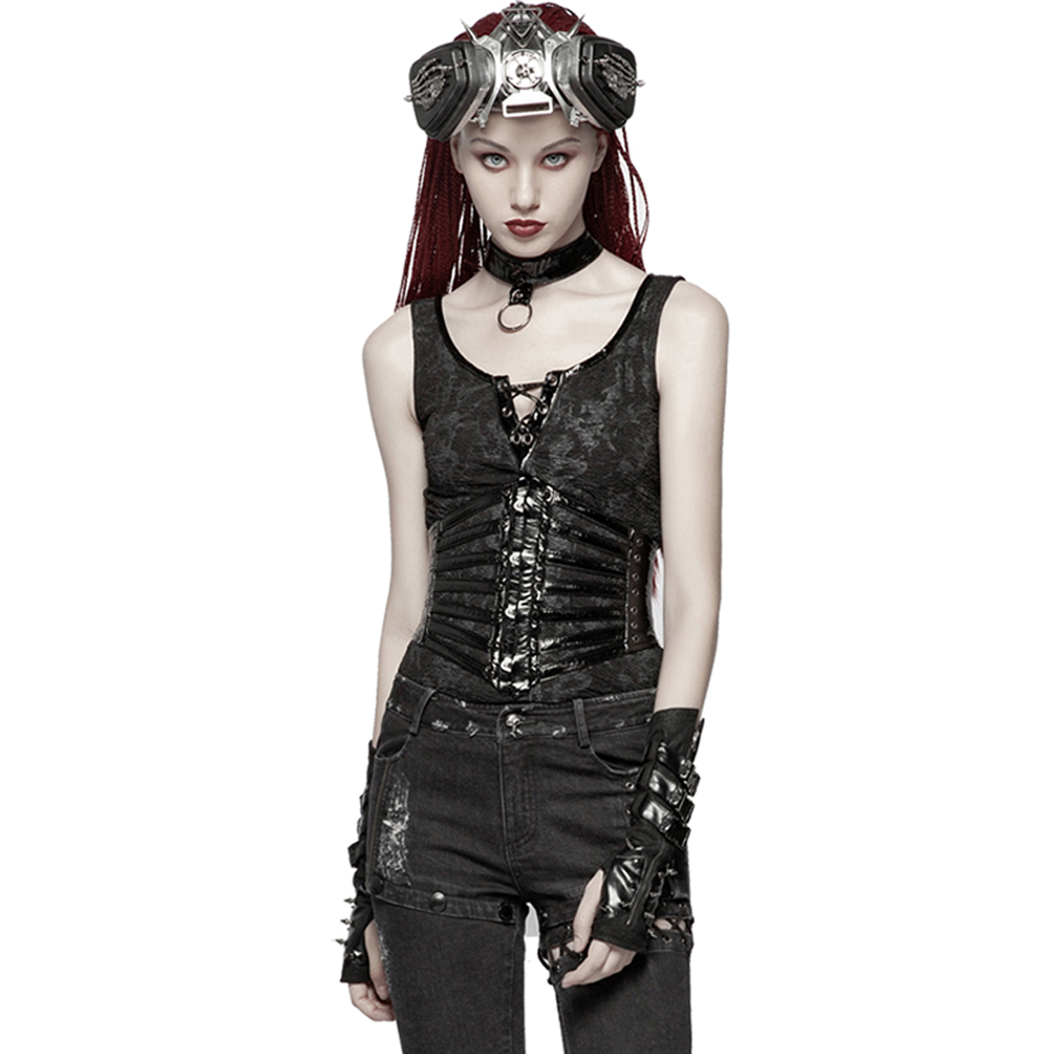 Black 'Cage' Gothic Underbust by Punk Rave • the dark store™