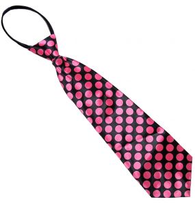 Cravate satinée 'Pink Dots'