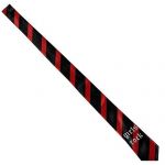 Black 'Girls Rock' Satin Tie with Red Stripes