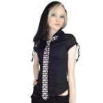 Cravate Slim Satinée 'Playing Cards' Noire