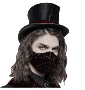 Masque 'Hamlet' en Velours Bordeaux