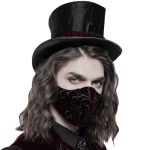 Masque 'Hamlet' en Velours Bordeaux