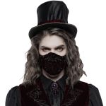 Masque 'Hamlet' en Velours Bordeaux