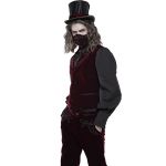 Masque 'Hamlet' en Velours Bordeaux