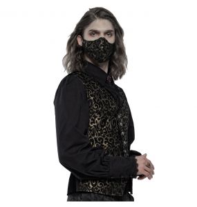 Masque 'Alchemist' en Jacquard Noir et Or