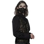 Black and Gold Jacquard 'Alchemist' Face Mask