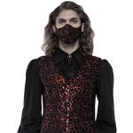 Black and Red Jacquard 'Alchemist' Face Mask