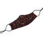 Black and Red Jacquard 'Alchemist' Face Mask