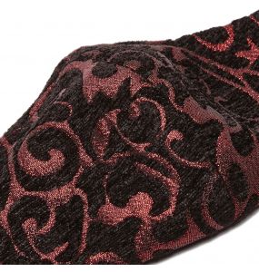 Black and Red Jacquard 'Alchemist' Face Mask