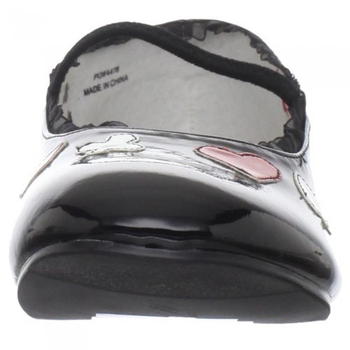 black patent ballerinas