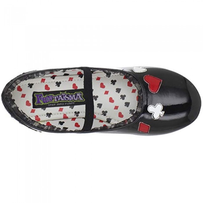 black patent ballerinas