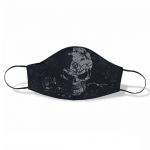 Black 'Fallen Lace' Face Mask
