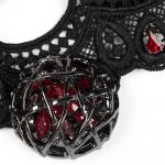 Choker 'Red Ruby' Noir et Rouge