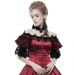 Choker 'Red Ruby' Noir et Rouge
