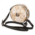 Sac à Bandoulière Rond Nacre à Fleurs