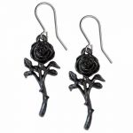 Boucles d'Oreilles 'The Romance of the Black Rose'