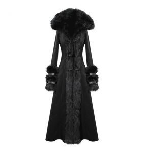Black 'Frozen' Hooded Winter Coat