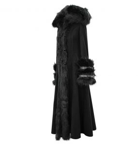 Manteau à Capuche 'Black Frozen' Noir