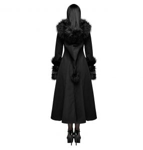 Black 'Frozen' Hooded Winter Coat