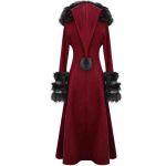 Manteau à Capuche 'Red Frozen' Rouge et Noir