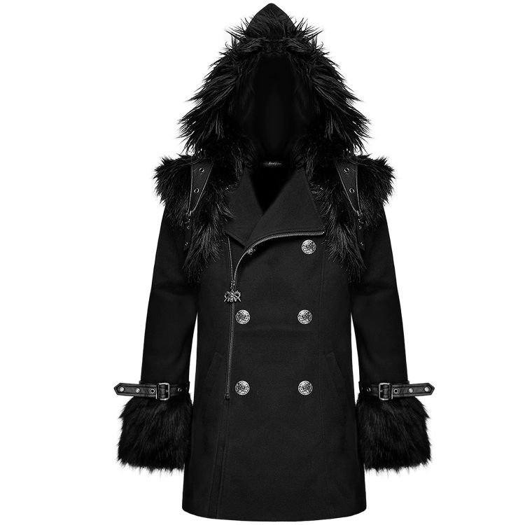 Veste d'Hiver à Capuche 'Soldier' Noire