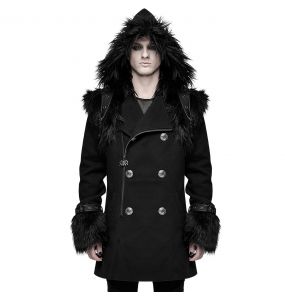 Black 'Soldier' Hooded Winter Jacket