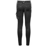 Black Denim and Faux Leather 'Haboolm'  Pants