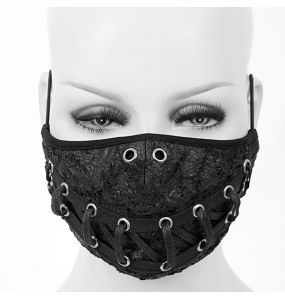Black 'Laced' Face Mask