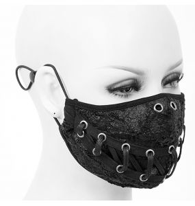 Black 'Laced' Face Mask