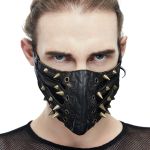 Black 'Copper Pinned' Face Mask