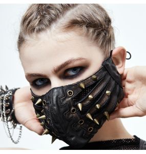 Black 'Copper Pinned' Face Mask