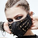 Black 'Copper Pinned' Face Mask