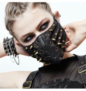 Black 'Copper Pinned' Face Mask