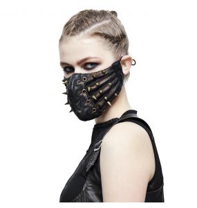 Black 'Copper Pinned' Face Mask