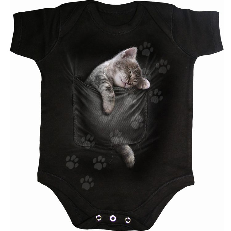 Body pour Bébé 'Pocket Kitten' Noir