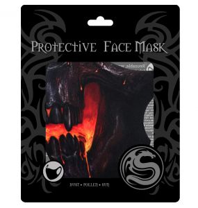 Black 'Skull Lava' Face Mask