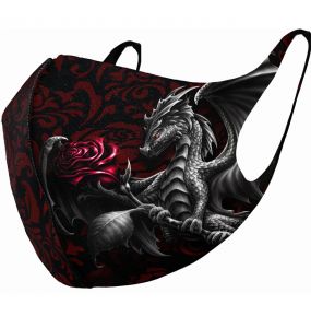 Masque 'Dragon Rose' Noir et Rouge