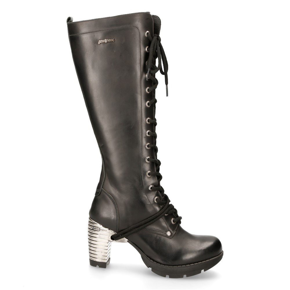 Toegangsprijs Inefficiënt Peave Black Leather New Rock Trail High Boots M.TR005-S1 • the dark store™