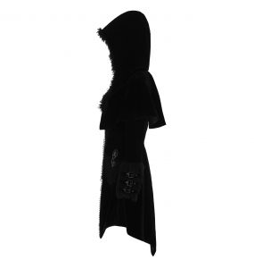 Manteau Gothic Lolita 'Witchnight' Noir à Capuche