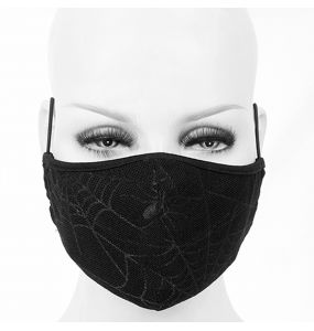 Black 'Spider Web' Face Mask