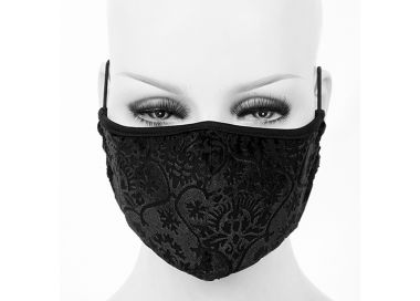 Black 'Brocade' Face Mask